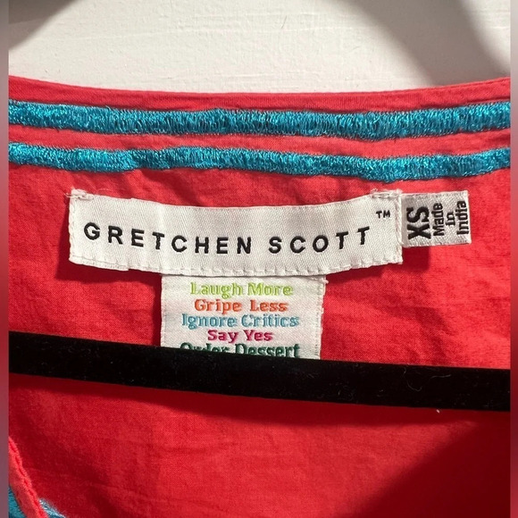 Gretchen Scott Tunic xs in excellent condition reed embroidered tunic​ - Picture 3 of 7